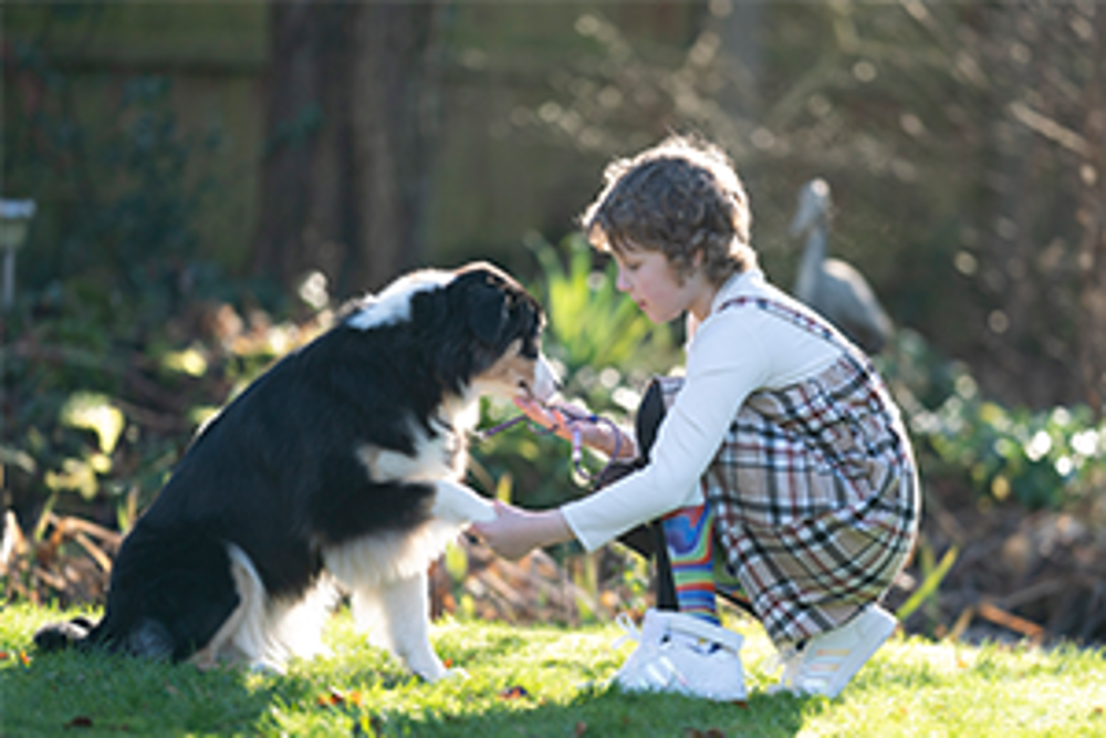 Best friends – Australian Shepherd, Echo, and her young owner, Freya | Kennel Club Hero Dog Award